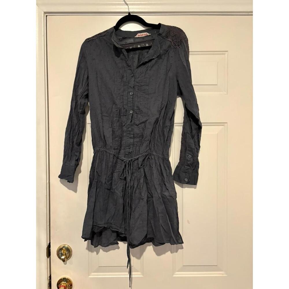 Womens navy sz 8 Rebecca‎ Taylor tunic long sleeve #381